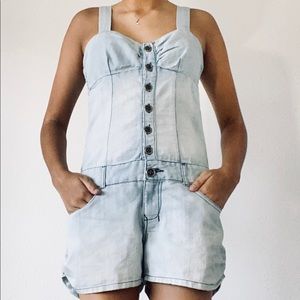 Noble: Button down heart bodice romper
